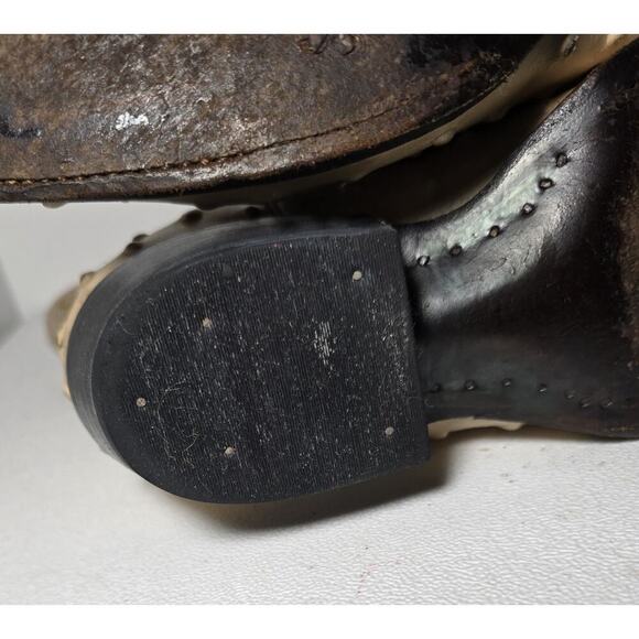 Sebastians Mexican Cowboy Boots Leather & Ostrich Mex 24 1/2 US MEN 5.5 WM 7-7.5 - Picture 10 of 12